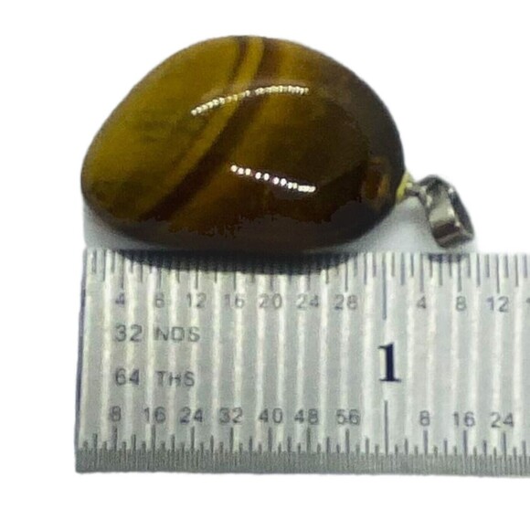 Tigers eye Stones Crystals Heart Round Necklace Pendant Charm Assorted Mix lot - Picture 6 of 8